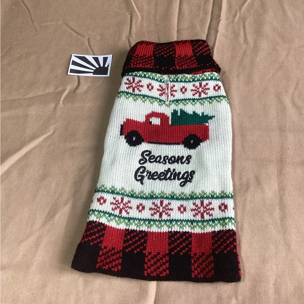 NWOT Holiday Tails Yuletide Ride Dog Sweater XS